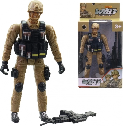 Soldado con accesorios 18 cm