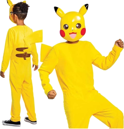Disfraz infantil POKEMON Pikachu con máscara 150–163 cm (14–16 años)
