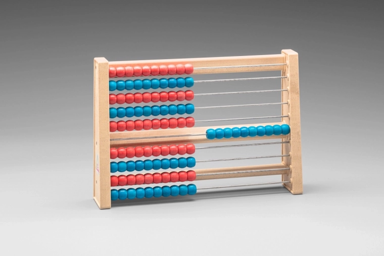 Ábaco deslizante Wissner azul y rojo