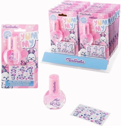 Esmalte de uñas y pegatinas Conejito - 1 unidad