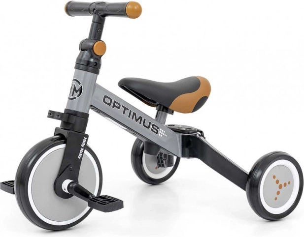 Bicicleta de equilibrio y triciclo infantil 3 en 1 Optimus gris
