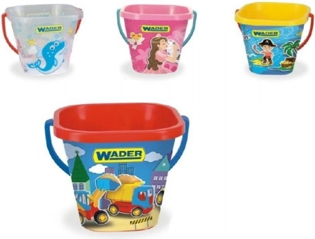 Cubo cuadrado 2L de plástico 15x19cm Wader