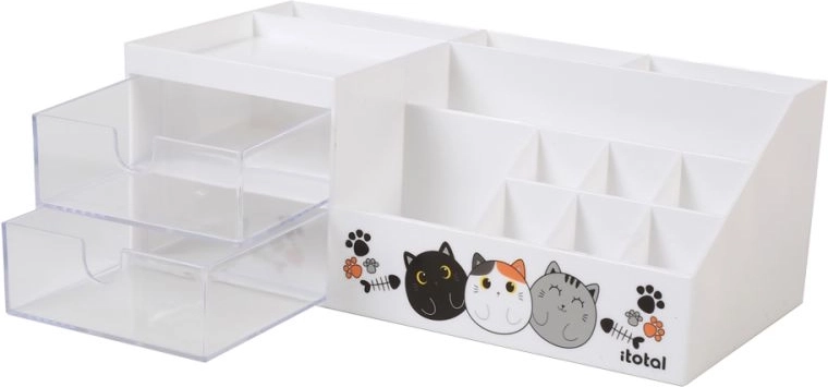 Organizador de escritorio con gatito