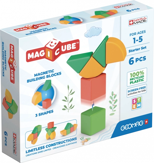 Geomag Magicube Shapes – construcción magnética para los más pequeños, 6 piezas
