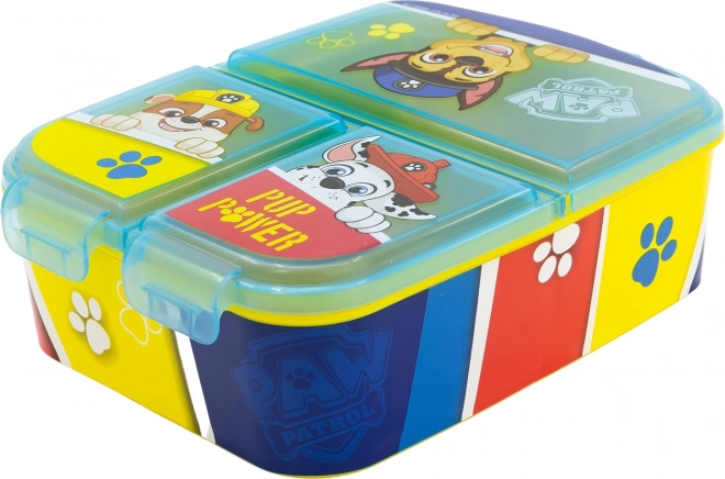 Caja infantil para la merienda La Patrulla Canina con 3 compartimentos