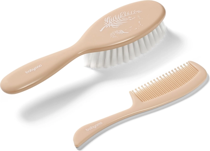 Babyono cepillo y peine para el cabello Beige
