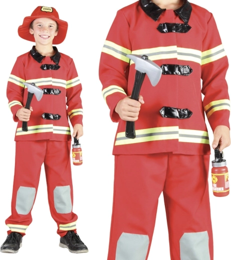 Disfraz infantil de bombero 130–140 cm