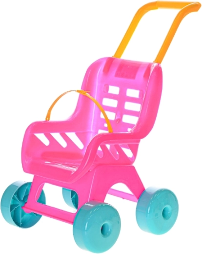 Cochecito de plástico rosa MAD Buggy para muñecas