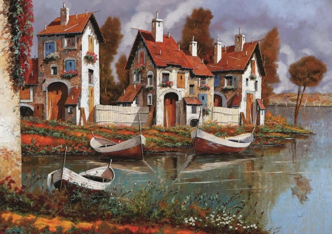 Puzzle ART PUZZLE Casas en círculo, Italia – 1000 piezas