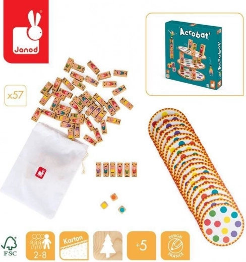 Janod Acróbatas – juego de mesa de habilidad para niños y familias