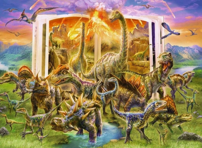 Puzzle Ravensburger Enciclopedia de dinosaurios XXL 300 piezas