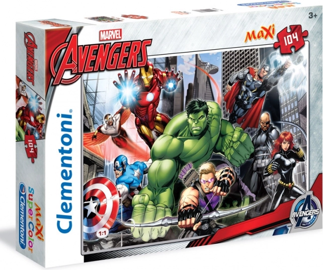 Puzzle CLEMENTONI Avengers Listos para la batalla MAXI 104 piezas