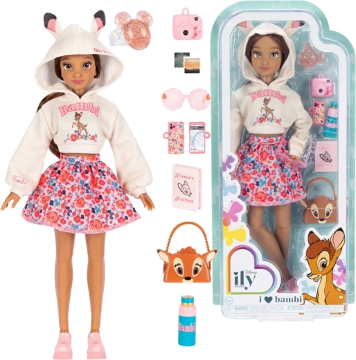 Muñeca de moda Disney ILY 4Ever con motivo de Bambi y set de accesorios 30 cm