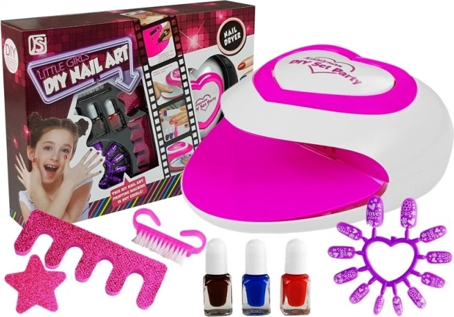 Set infantil para pintar uñas con lámpara