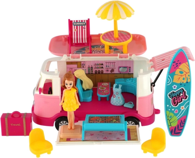 Caravana abatible con interior totalmente equipado