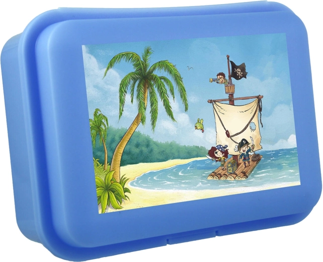 Caja infantil para la merienda con cierre de clic 18 × 13 × 7 cm – mix de colores y motivos