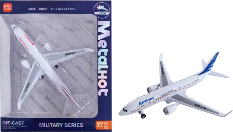 Modelo metálico de avión de pasajeros Airliner MetalHot con soporte 1:860