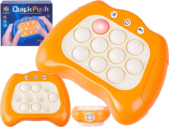 Juego antiestrés electrónico Pop It con luces y sonidos, naranja - 1 unidad