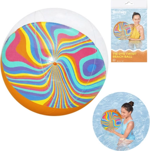 Balón de playa hinchable Bestway Tie-Dye Twist 46 cm