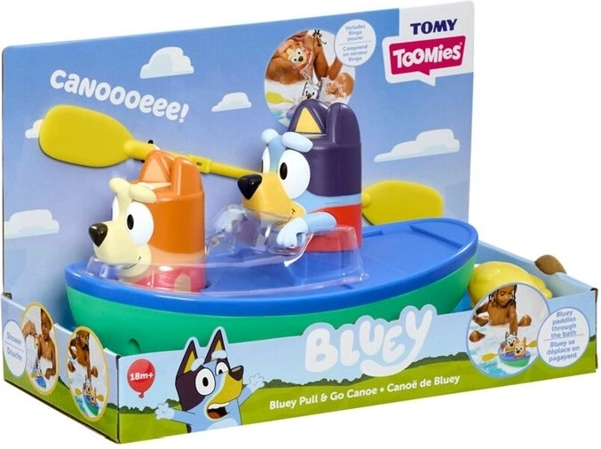 TOMY Toomies Bluey kayak con remos para la bañera