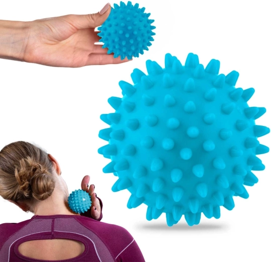 Pelota de masaje y fitness 7,5 cm – azul