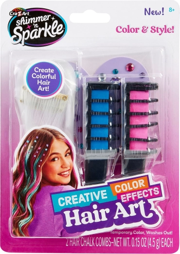 Cra-Z-Art tizas para el cabello con pinzas para el pelo