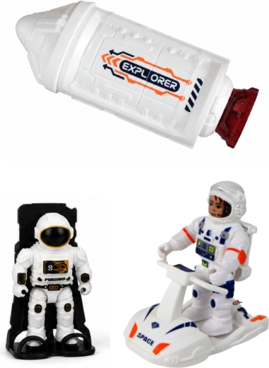 Astronautas y módulo Explorer para juegos de rol