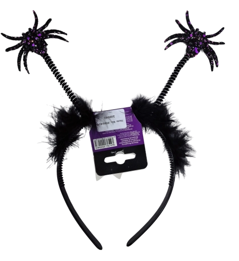 Diadema de Halloween con arañas en muelles