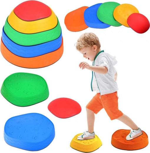 Sendero sensorial de equilibrio – piedras para entrenar el equilibrio, 5 uds.