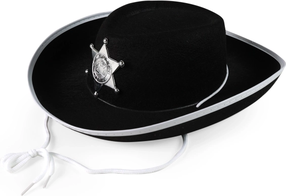 Sombrero vaquero infantil con estrella de sheriff