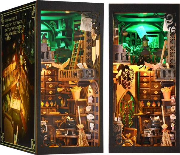 2Kids Toys Kit 3D para montar, sujetalibros en miniatura Casa de la Bruja