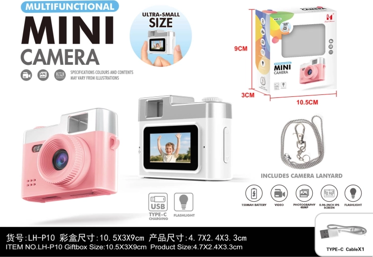 Mini cámara blanca para niños