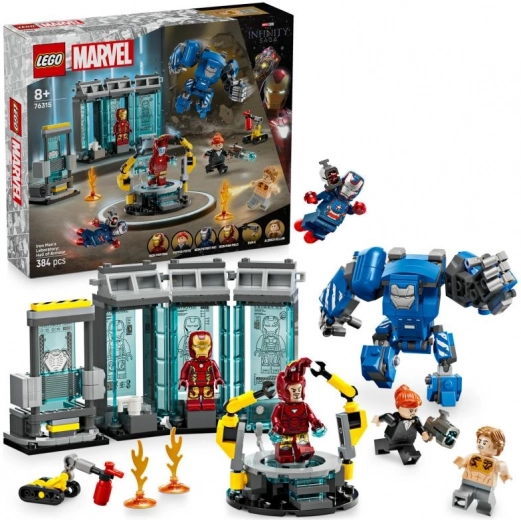 LEGO® Marvel 76315 Iron Man y su laboratorio: Sala de armaduras