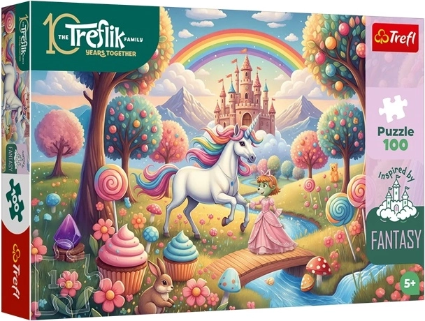 Puzzle Inspired By Fantasy unicornio en una dulce fantasía 100 piezas