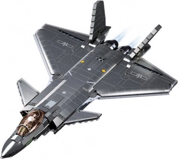 Sluban Army avión de caza furtivo J-20 invisible, set de construcción con superficie metálica