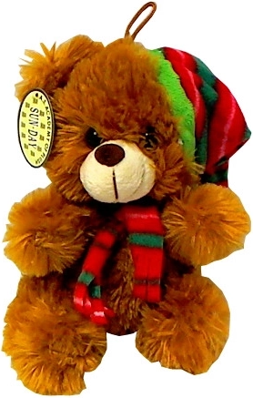 Osito de peluche con gorro y bufanda – motivo navideño