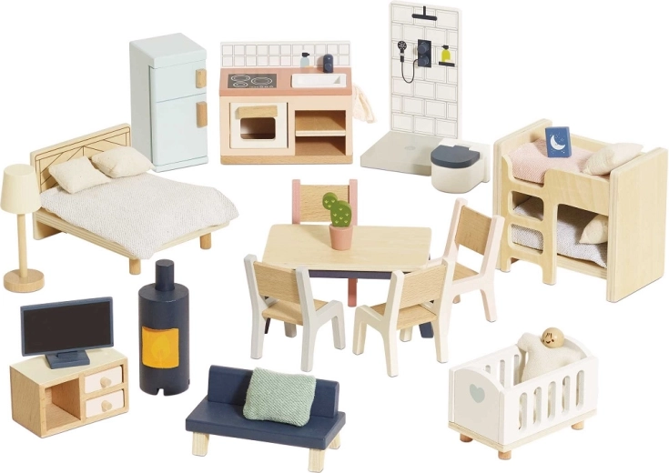 Gran set de muebles de madera para casa de muñecas Le Toy Van