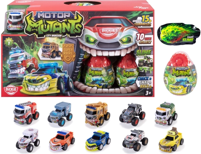 Huevo sorpresa con vehículo MONSTER Motor Mutants de Dickie - 1 unidad