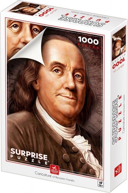 Puzzle Deico Caricatura de Benjamin Franklin 1000 piezas