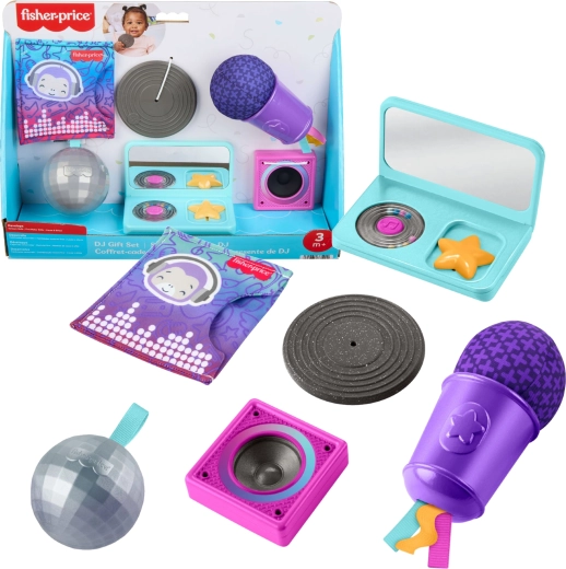 Fisher-Price Pequeño DJ: set de regalo de juguetes sensoriales para bebés