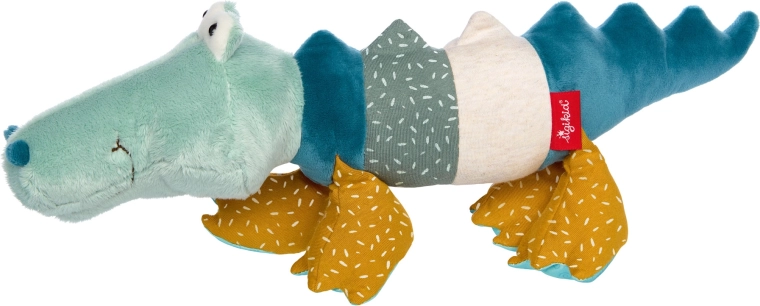 Sigikid primer cocodrilo de peluche patchwork 43 cm