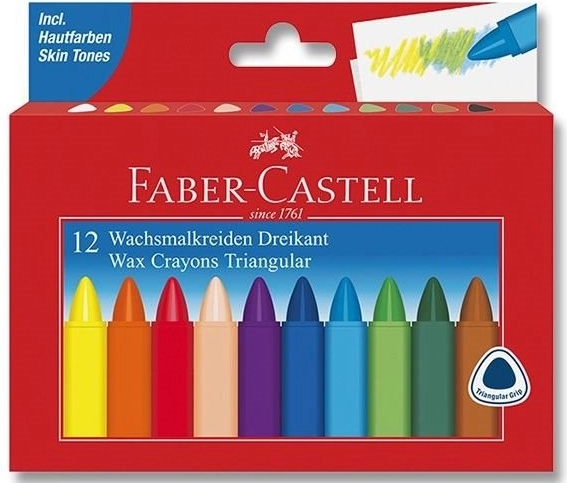 Ceras triangulares 12 uds FABER-CASTELL