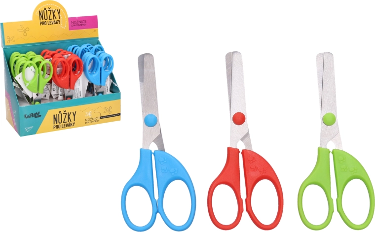 Tijeras de colores para zurdos 13 cm
