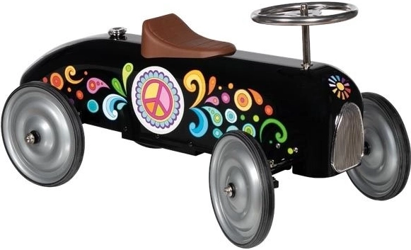 Correpasillos de carreras estilo años 60, negro