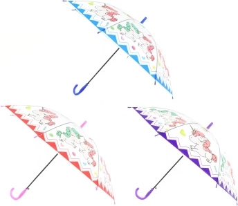 Paraguas automático con motivo de unicornios