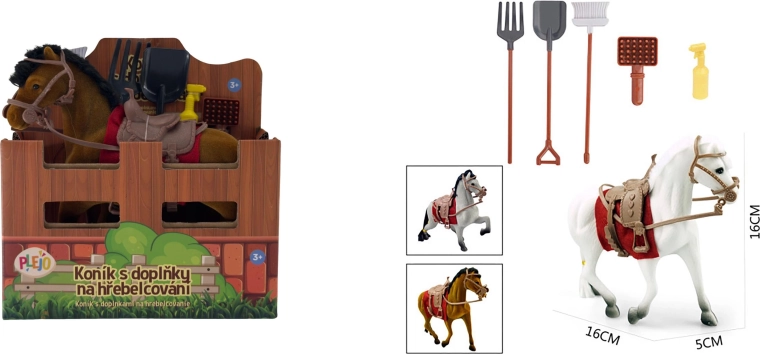 Caballo PLEJO con accesorios de aseo