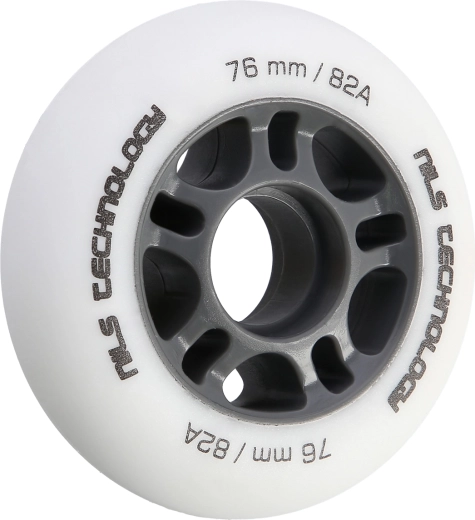 Ruedas mate para patines en línea NILS Extreme 76 mm 82A, blancas, juego de 4 uds.