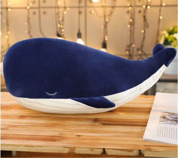 Mascota de peluche ballena azul marinera 45 cm