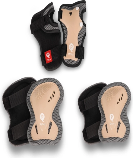 Protectores infantiles Qplay khaki talla S (3–5 años)