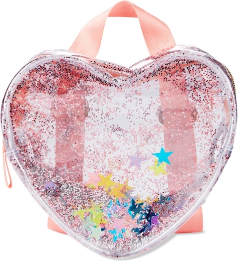 Mochila infantil transparente con corazón brillante SKIP HOP